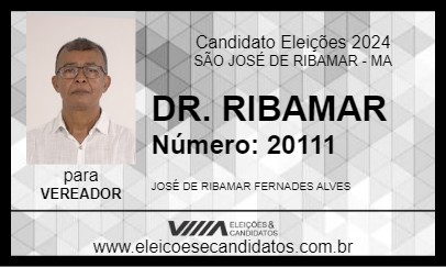 Candidato DR. RIBAMAR 2024 - SÃO JOSÉ DE RIBAMAR - Eleições