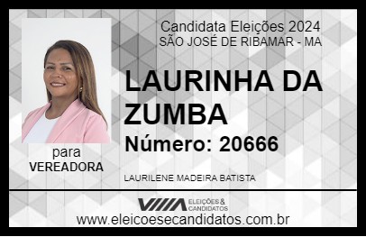 Candidato LAURINHA DA ZUMBA 2024 - SÃO JOSÉ DE RIBAMAR - Eleições