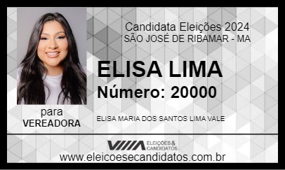 Candidato ELISA LIMA 2024 - SÃO JOSÉ DE RIBAMAR - Eleições