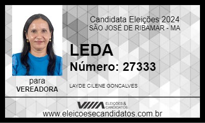 Candidato LEDA 2024 - SÃO JOSÉ DE RIBAMAR - Eleições