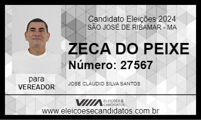 Candidato ZECA DO PEIXE 2024 - SÃO JOSÉ DE RIBAMAR - Eleições