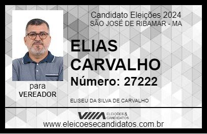 Candidato ELIAS CARVALHO 2024 - SÃO JOSÉ DE RIBAMAR - Eleições