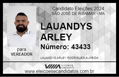 Candidato LAUANDYS ARLEY 2024 - SÃO JOSÉ DE RIBAMAR - Eleições