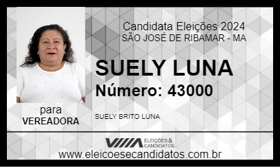 Candidato SUELY LUNA 2024 - SÃO JOSÉ DE RIBAMAR - Eleições