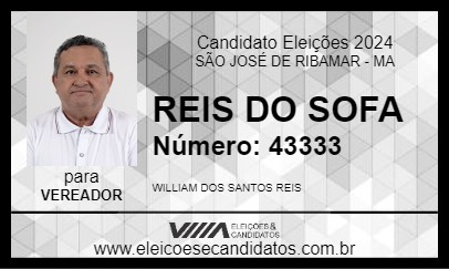 Candidato REIS DO SOFA 2024 - SÃO JOSÉ DE RIBAMAR - Eleições