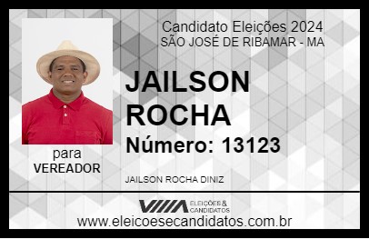 Candidato JAILSON ROCHA 2024 - SÃO JOSÉ DE RIBAMAR - Eleições