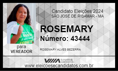 Candidato ROSEMARY 2024 - SÃO JOSÉ DE RIBAMAR - Eleições