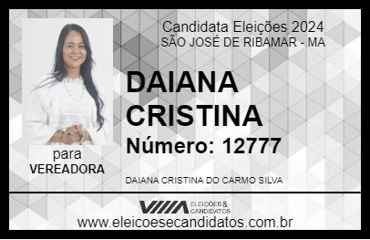 Candidato DAIANA CRISTINA 2024 - SÃO JOSÉ DE RIBAMAR - Eleições