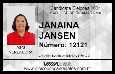 Candidato JANAINA JANSEN 2024 - SÃO JOSÉ DE RIBAMAR - Eleições