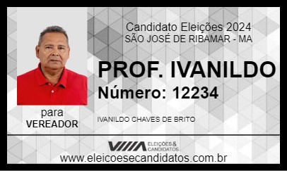 Candidato PROF. IVANILDO 2024 - SÃO JOSÉ DE RIBAMAR - Eleições