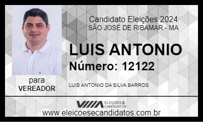 Candidato LUIS ANTONIO 2024 - SÃO JOSÉ DE RIBAMAR - Eleições