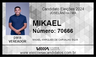 Candidato MIKAEL 2024 - JOSELÂNDIA - Eleições