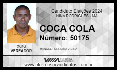 Candidato COCA COLA 2024 - NINA RODRIGUES - Eleições