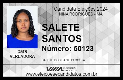 Candidato SALETE SANTOS 2024 - NINA RODRIGUES - Eleições