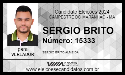 Candidato SERGIO BRITO 2024 - CAMPESTRE DO MARANHÃO - Eleições