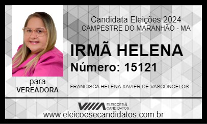 Candidato IRMÃ HELENA 2024 - CAMPESTRE DO MARANHÃO - Eleições