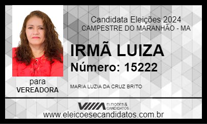 Candidato IRMÃ LUIZA 2024 - CAMPESTRE DO MARANHÃO - Eleições