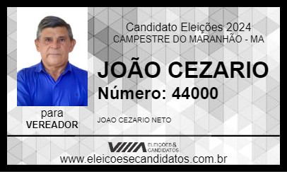 Candidato JOÃO CEZARIO 2024 - CAMPESTRE DO MARANHÃO - Eleições