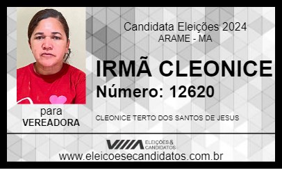 Candidato IRMÃ CLEONICE 2024 - ARAME - Eleições