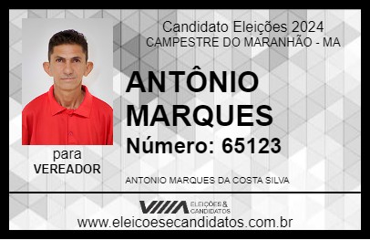 Candidato ANTÔNIO MARQUES 2024 - CAMPESTRE DO MARANHÃO - Eleições