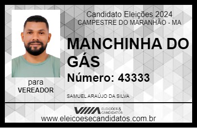 Candidato MANCHINHA DO GÁS 2024 - CAMPESTRE DO MARANHÃO - Eleições