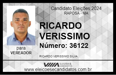 Candidato RICARDO VERISSIMO 2024 - RAPOSA - Eleições