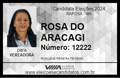 Candidato ROSA DO ARACAGI 2024 - RAPOSA - Eleições