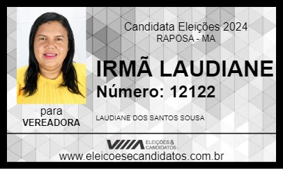 Candidato IRMÃ LAUDIANE 2024 - RAPOSA - Eleições