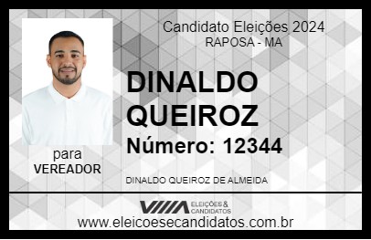 Candidato DINALDO QUEIROZ 2024 - RAPOSA - Eleições