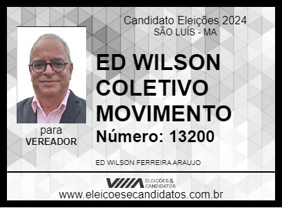 Candidato ED WILSON COLETIVO MOVIMENTO 2024 - SÃO LUÍS - Eleições