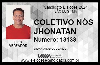 Candidato COLETIVO NÓS JHONATAN 2024 - SÃO LUÍS - Eleições