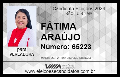 Candidato FÁTIMA ARAÚJO 2024 - SÃO LUÍS - Eleições