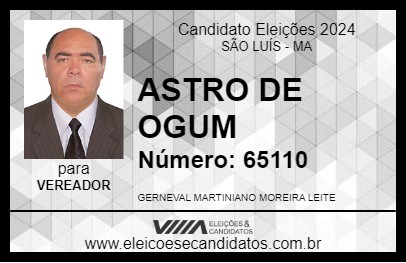 Candidato ASTRO DE OGUM 2024 - SÃO LUÍS - Eleições