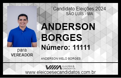 Candidato ANDERSON BORGES 2024 - SÃO LUÍS - Eleições