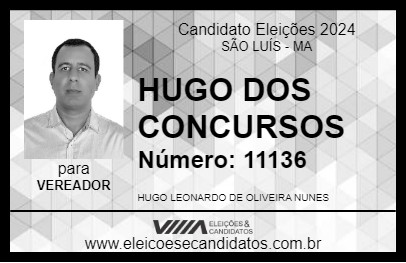 Candidato HUGO DOS CONCURSOS 2024 - SÃO LUÍS - Eleições