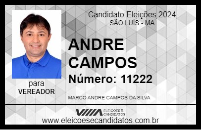 Candidato ANDRE CAMPOS 2024 - SÃO LUÍS - Eleições