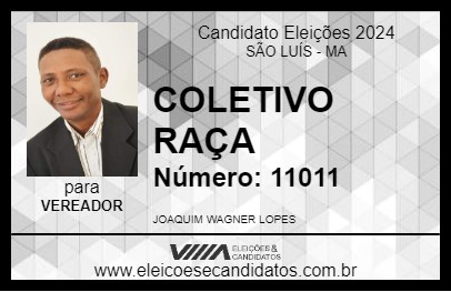 Candidato WAGNER LOPES COLETIVO RAÇA 2024 - SÃO LUÍS - Eleições