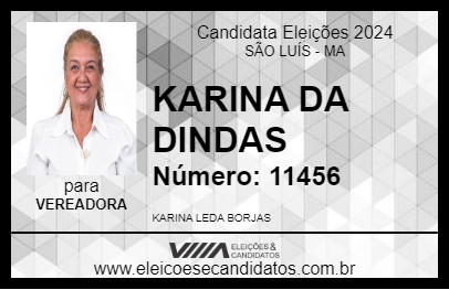 Candidato KARINA DA DINDAS 2024 - SÃO LUÍS - Eleições