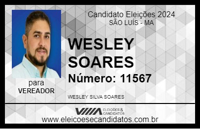 Candidato WESLEY SOARES 2024 - SÃO LUÍS - Eleições