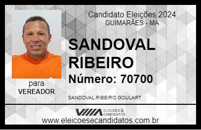 Candidato SANDOVAL RIBEIRO 2024 - GUIMARÃES - Eleições