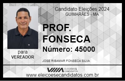 Candidato PROF. FONSECA 2024 - GUIMARÃES - Eleições