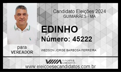 Candidato EDINHO 2024 - GUIMARÃES - Eleições