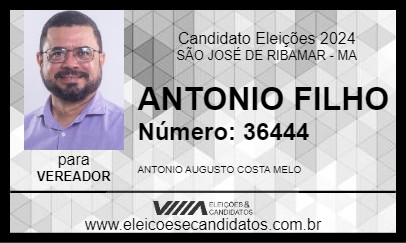 Candidato ANTONIO FILHO 2024 - SÃO JOSÉ DE RIBAMAR - Eleições