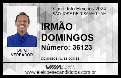 Candidato IRMÃO DOMINGOS 2024 - SÃO JOSÉ DE RIBAMAR - Eleições