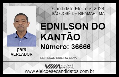 Candidato EDNILSON DO KANTÃO 2024 - SÃO JOSÉ DE RIBAMAR - Eleições