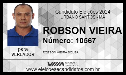 Candidato ROBSON VIEIRA 2024 - URBANO SANTOS - Eleições