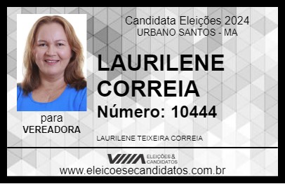 Candidato LAURILENE CORREIA 2024 - URBANO SANTOS - Eleições