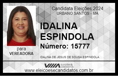 Candidato IDALINA ESPINDOLA 2024 - URBANO SANTOS - Eleições