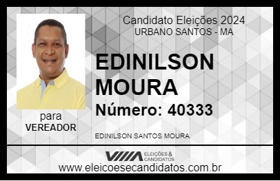 Candidato EDINILSON MOURA 2024 - URBANO SANTOS - Eleições