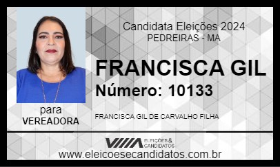 Candidato FRANCISCA GIL 2024 - PEDREIRAS - Eleições